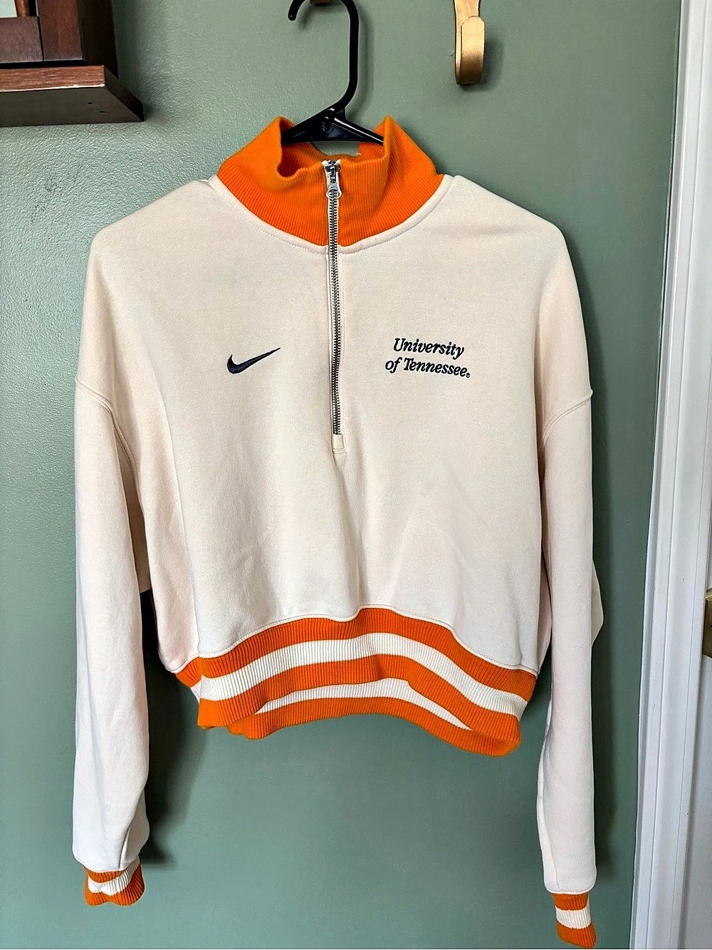 Nike University of Tennessee Crop Zip Sweatshirt